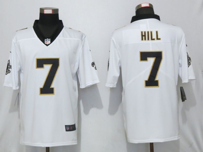 Men New Orleans Saints #7 Hill White Nike Vapor Untouchable Limited Playe NFL Jerseys